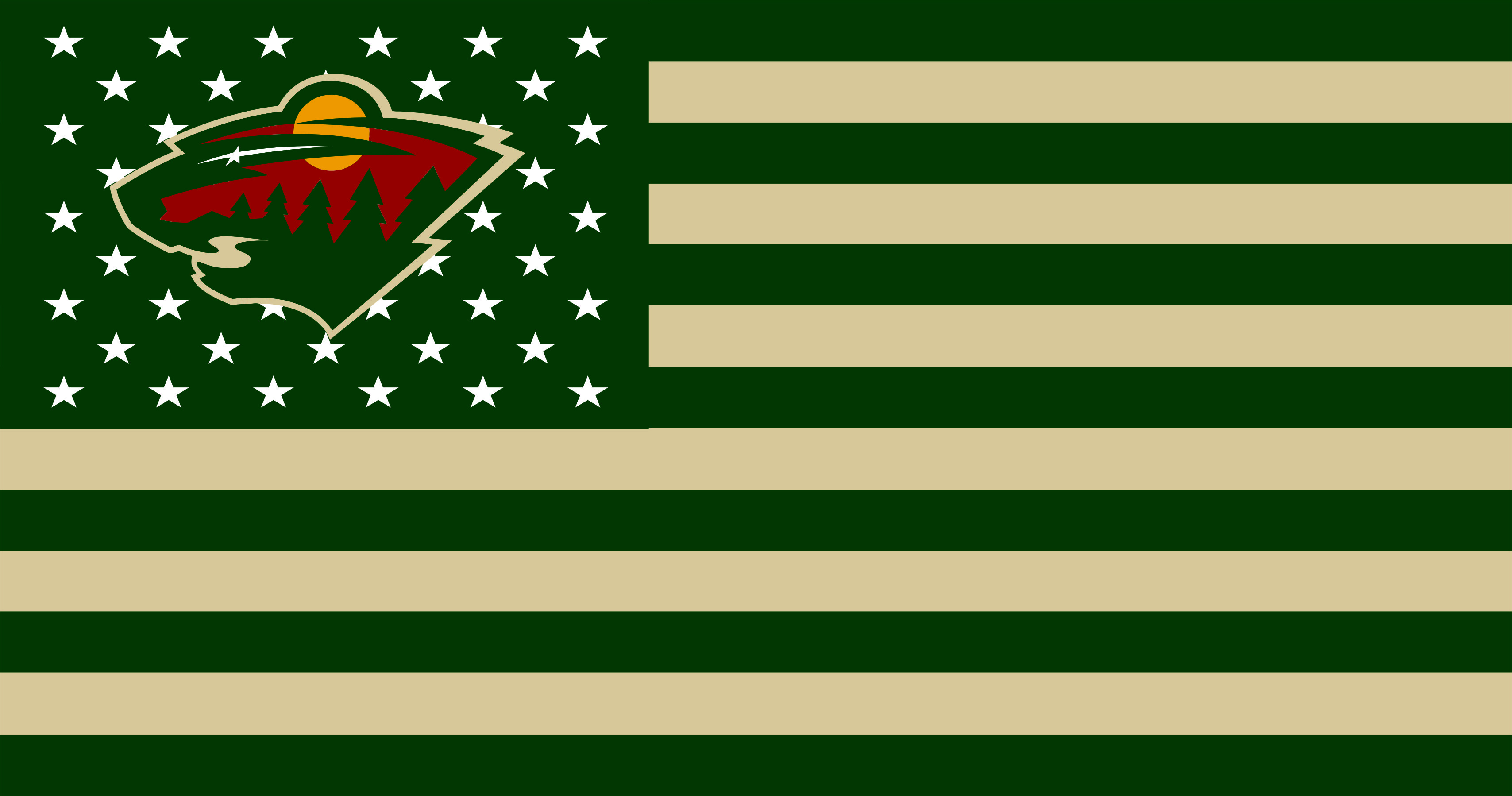 Minnesota Wild Flag001 logo iron on paper